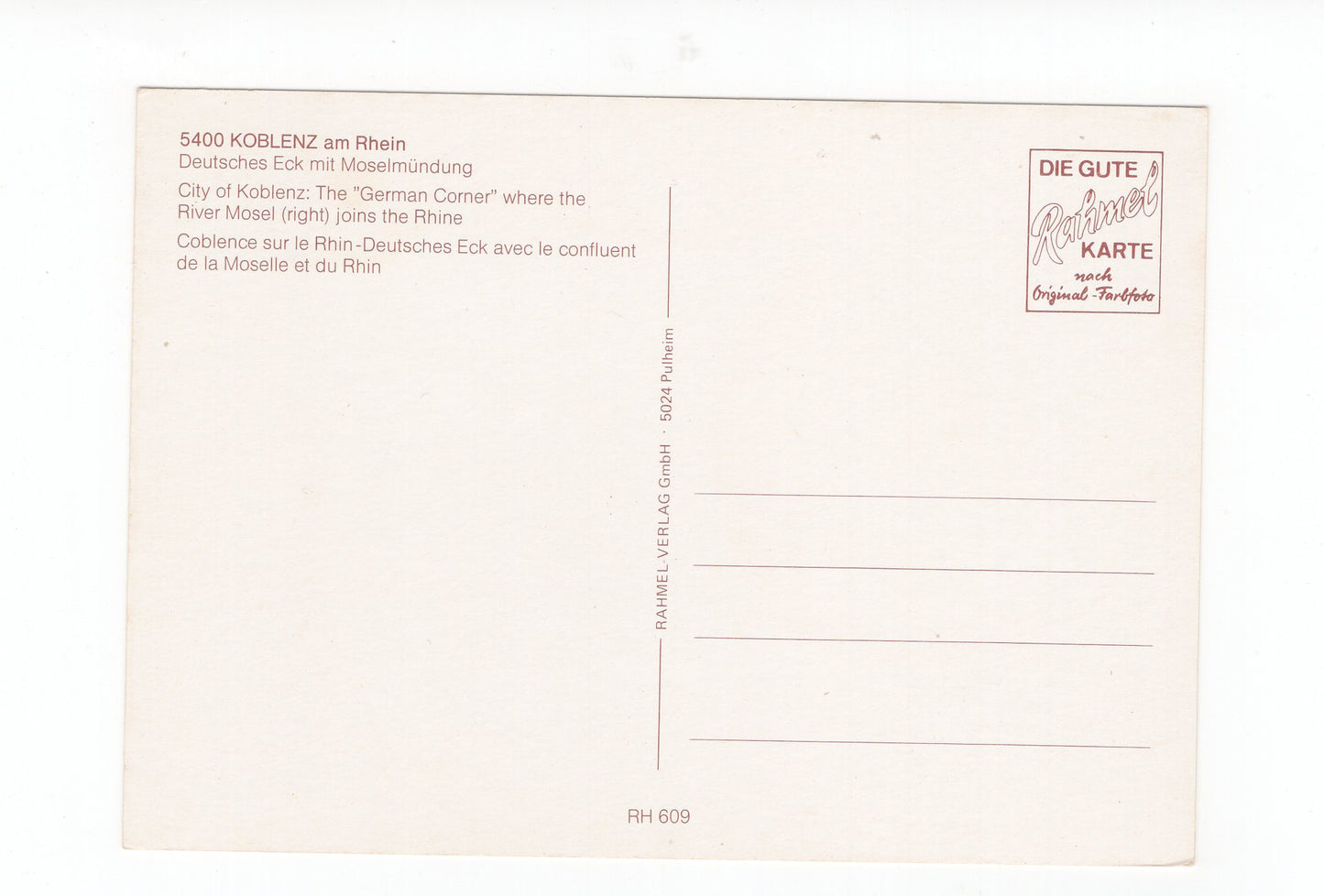 Ansichtskarte Koblenz am Rhein / Deutsches Eck