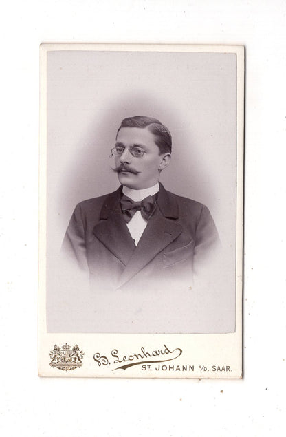 Fotografie Herrenportrait - St. Johann a. d. Saar 1890er