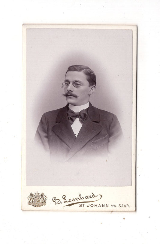 Fotografie Herrenportrait - St. Johann a. d. Saar 1890er