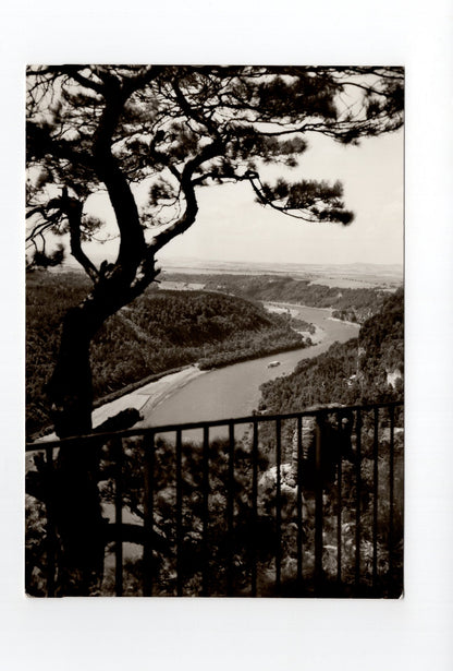 Ansichtskarte Sächsische Schweiz / Blick vom Basteifelsen nach Wehlen