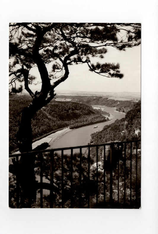 Ansichtskarte Sächsische Schweiz / Blick vom Basteifelsen nach Wehlen