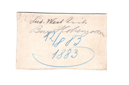 Fotografie Historische Ansicht von Burg Hohenzollern - um 1883