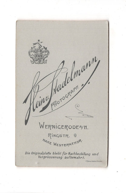 Fotografie Damenportrait - Wernigerode um 1900 / CDV C1-13