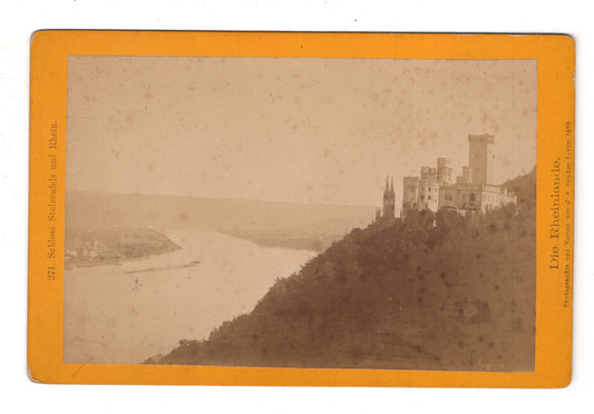 Fotografie Schloss Stolzenfels und Rhein - 1878 / CAB U-36