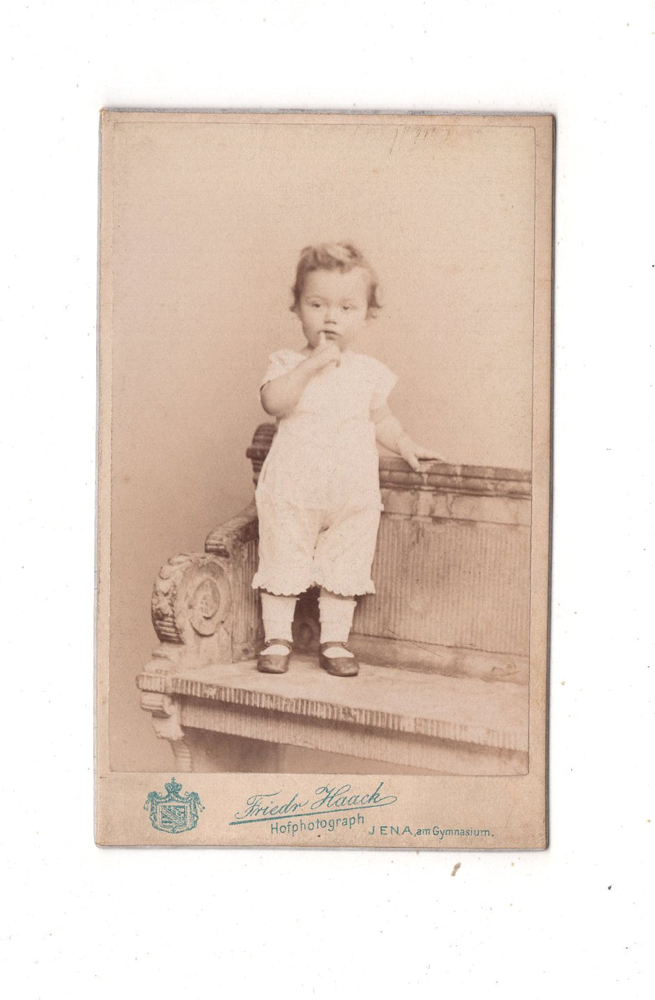 Fotografie Niedlicher kleiner Junge - Jena um 1890 / CDV M1-15