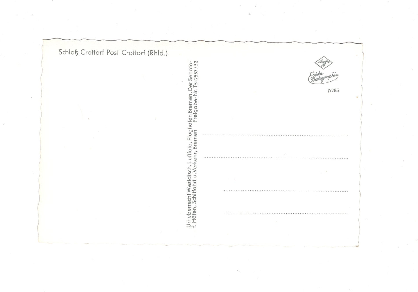 Ansichtskarte Schloss Crottorf / Rheinland