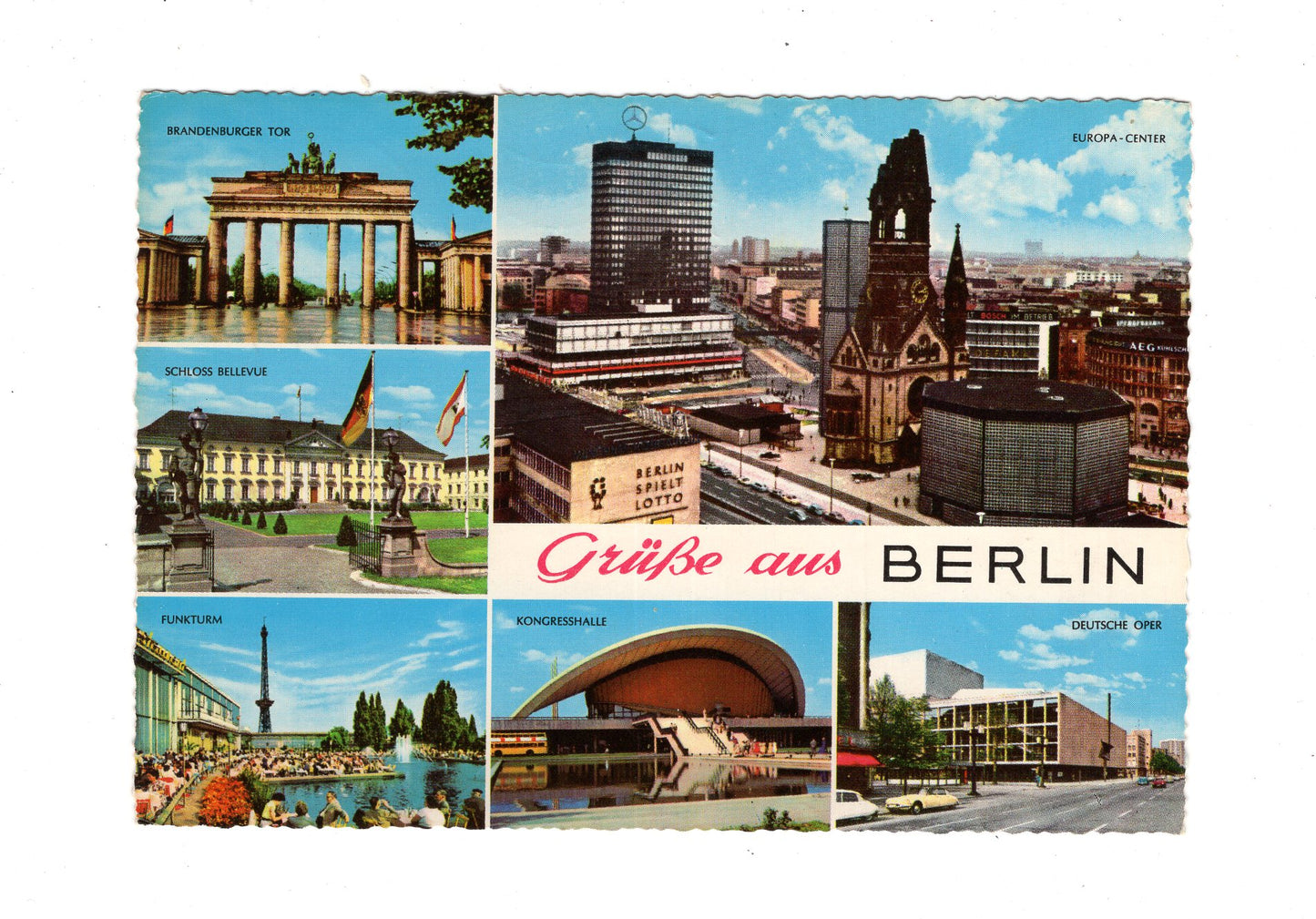 Ansichtskarte Berlin / Schloss Bellevue / Europa Center +++