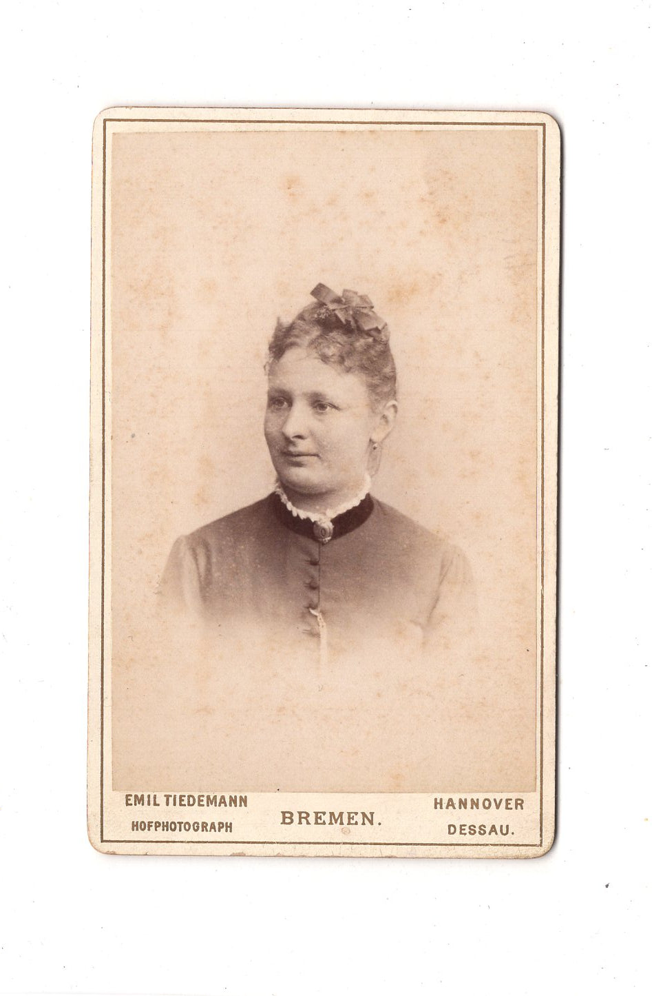 Fotografie Damenportrait - Bremen um 1890 / CDV C1-13