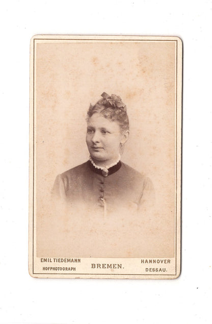 Fotografie Damenportrait - Bremen um 1890 / CDV C1-13