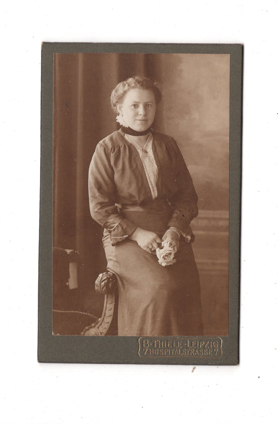 Fotografie Feine Dame - Leipzig 1910er / CDV L1-34