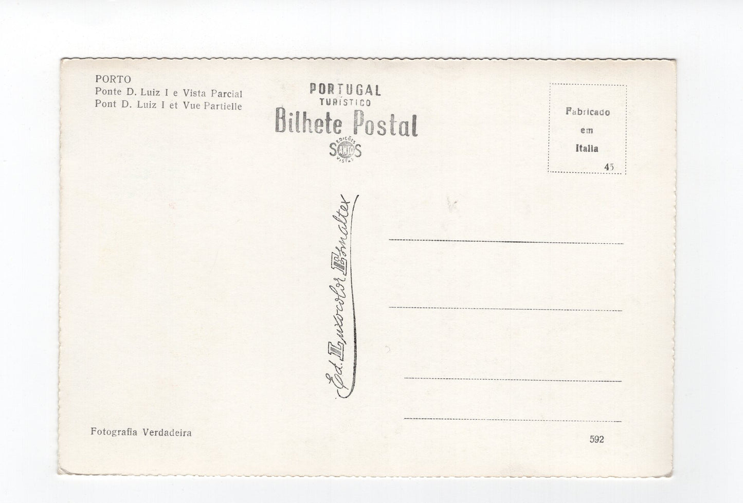 Ansichtskarte Porto / Ponte D. Luiz / Portugal