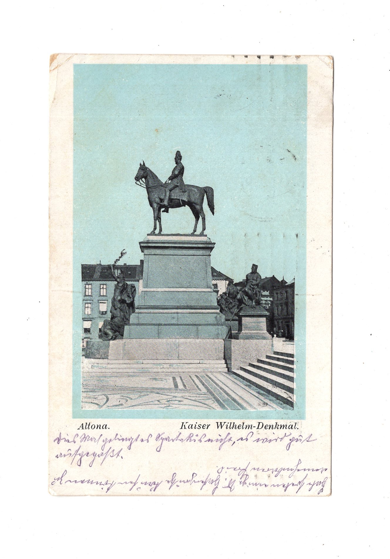 Ansichtskarte Hamburg Altona / Kaiser-Wilhelm-Denkmal