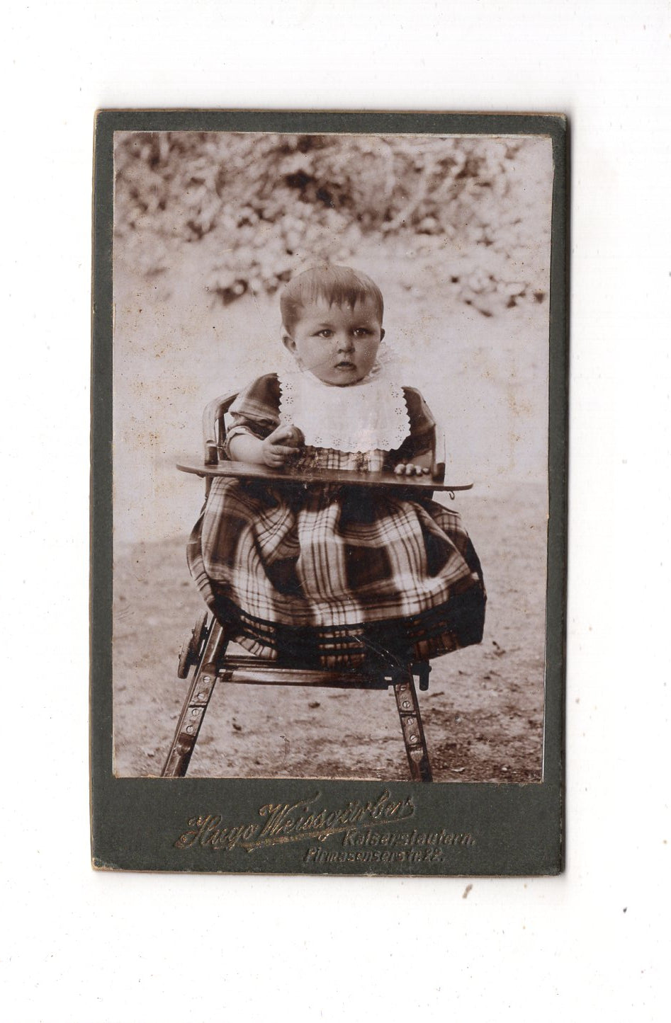 Fotografie Niedlicher kleiner Junge - Kaiserslautern 1900er / CDV M1-16