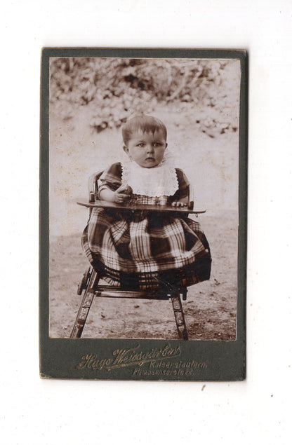 Fotografie Niedlicher kleiner Junge - Kaiserslautern 1900er / CDV M1-16