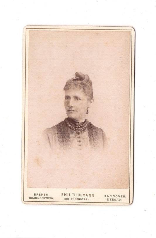 Fotografie Damenportrait - Bremen um 1890 / CDV C1-13