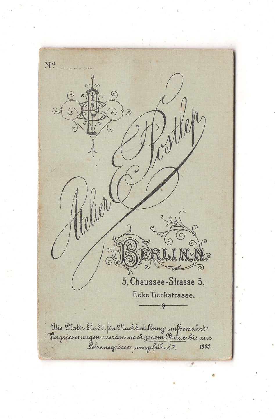 Fotografie Soldat - Berlin 1903