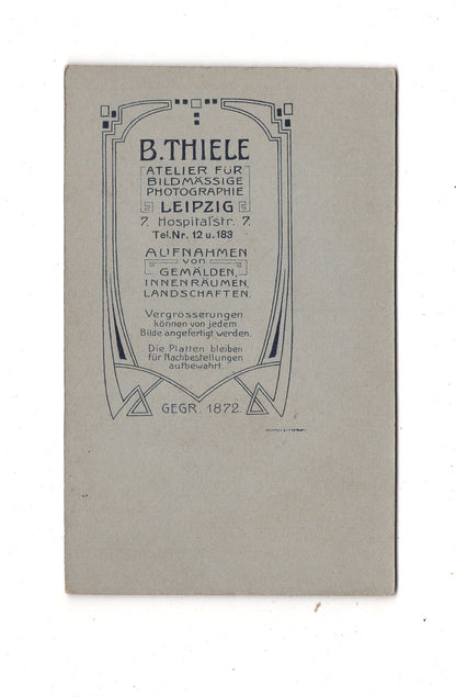 Fotografie Feine Dame - Leipzig 1910er / CDV L1-34