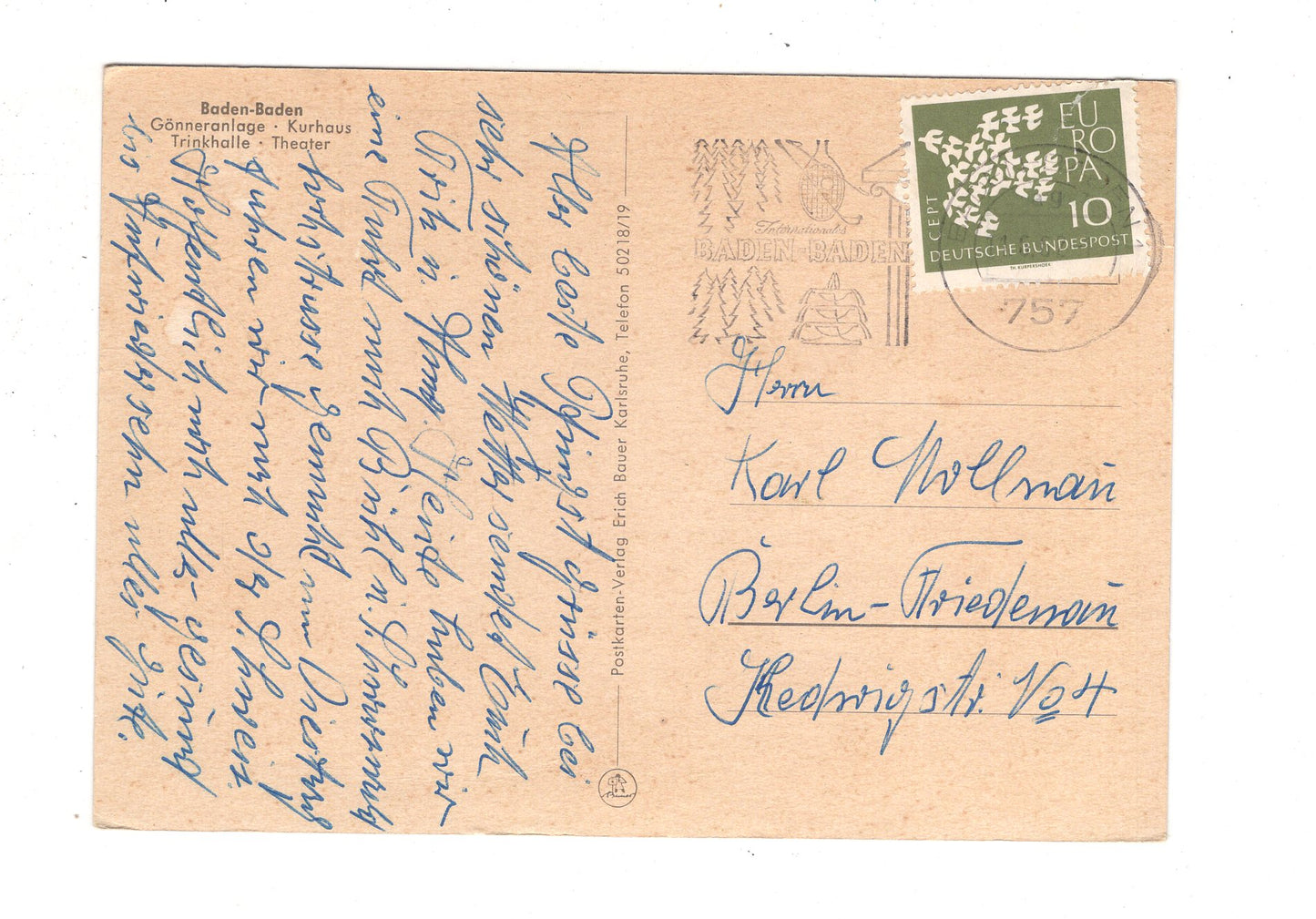 Ansichtskarte Baden-Baden / Gönneranlage +++ / J1-57