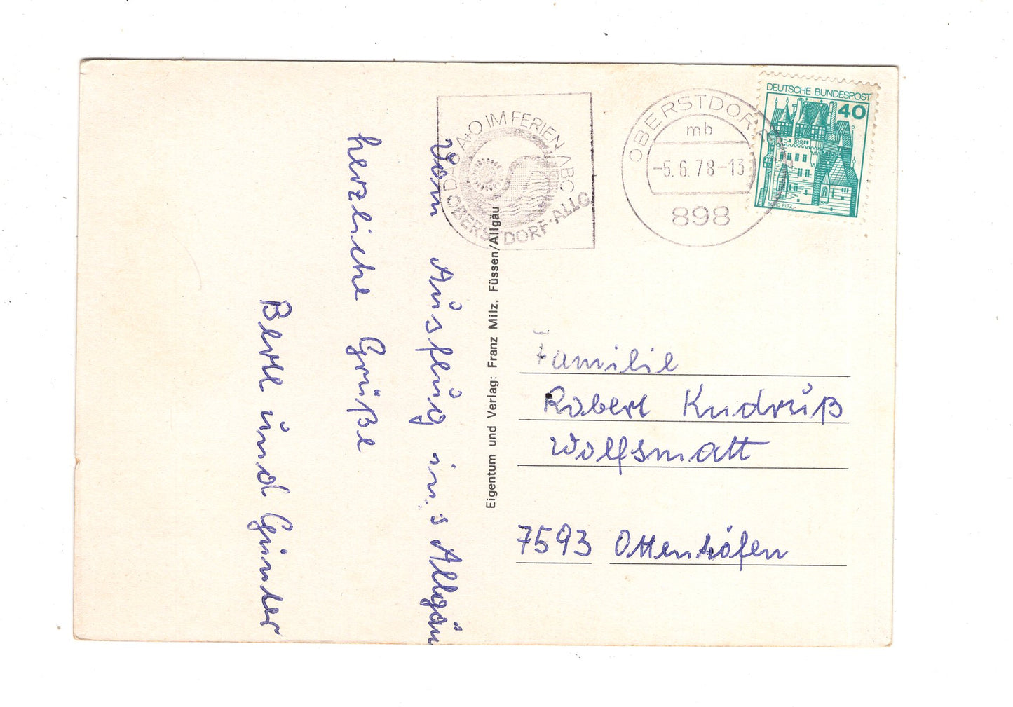 Ansichtskarte Feriengebiet Oberallgäu / M1-55