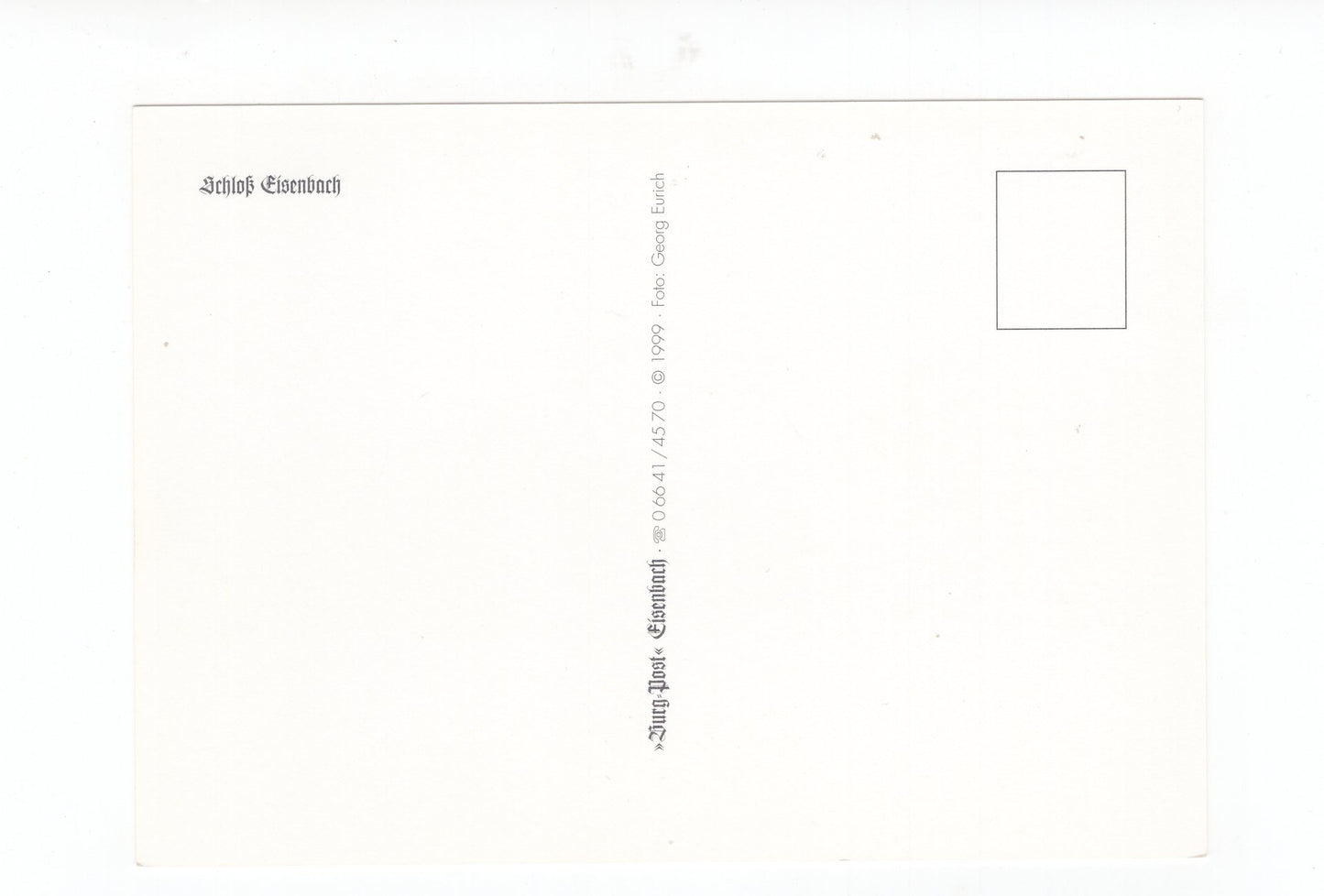 Ansichtskarte Schloss Eisenbach