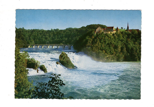 Ansichtskarte Rheinfall mit Schloss Laufen / Schweiz