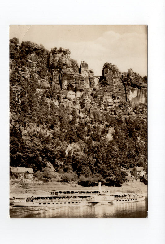 Ansichtskarte Basteiwände bei Kurort Rathen / Sächsische Schweiz