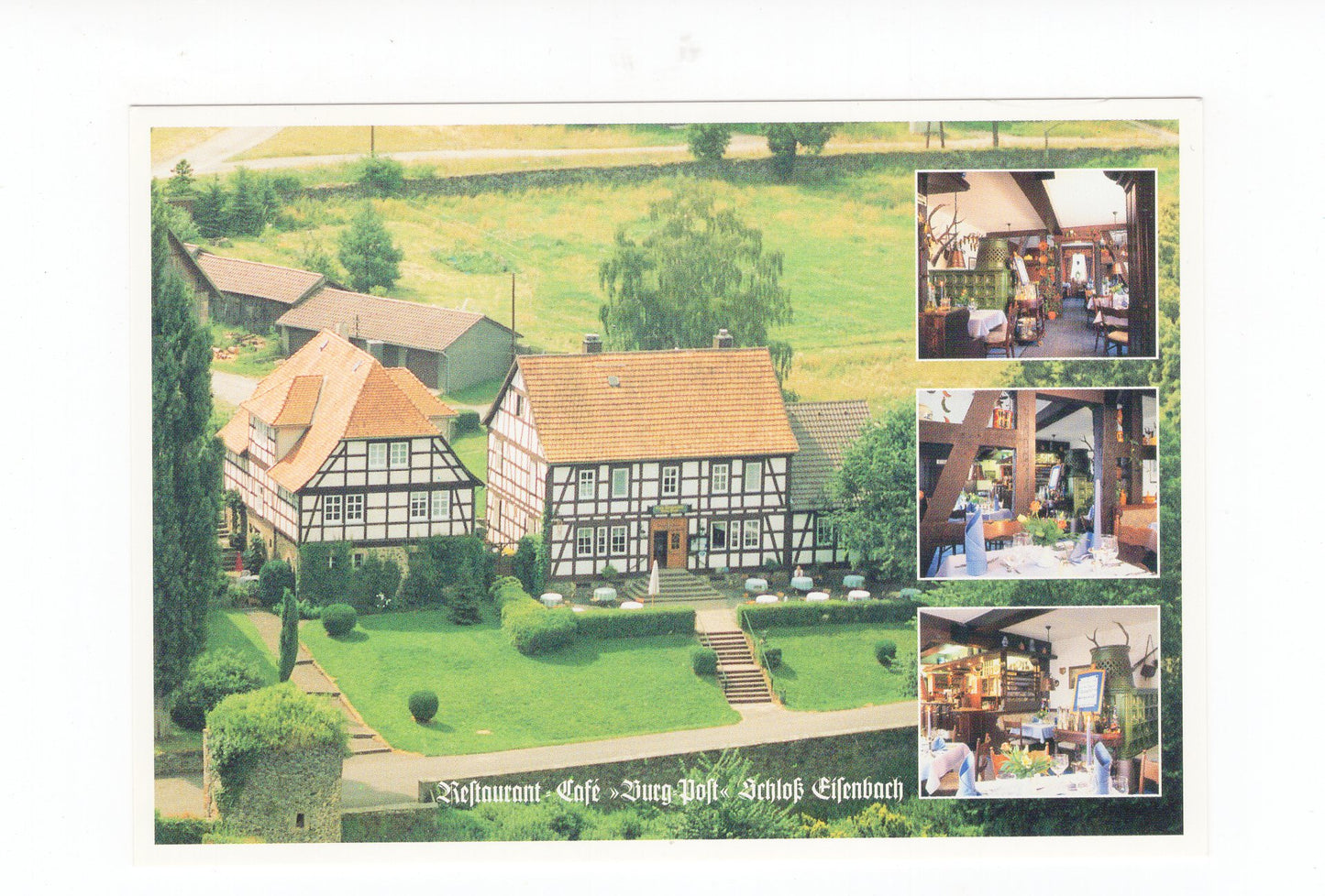 Ansichtskarte Restaurant-Café Burg Post / Schloss Eisenbach
