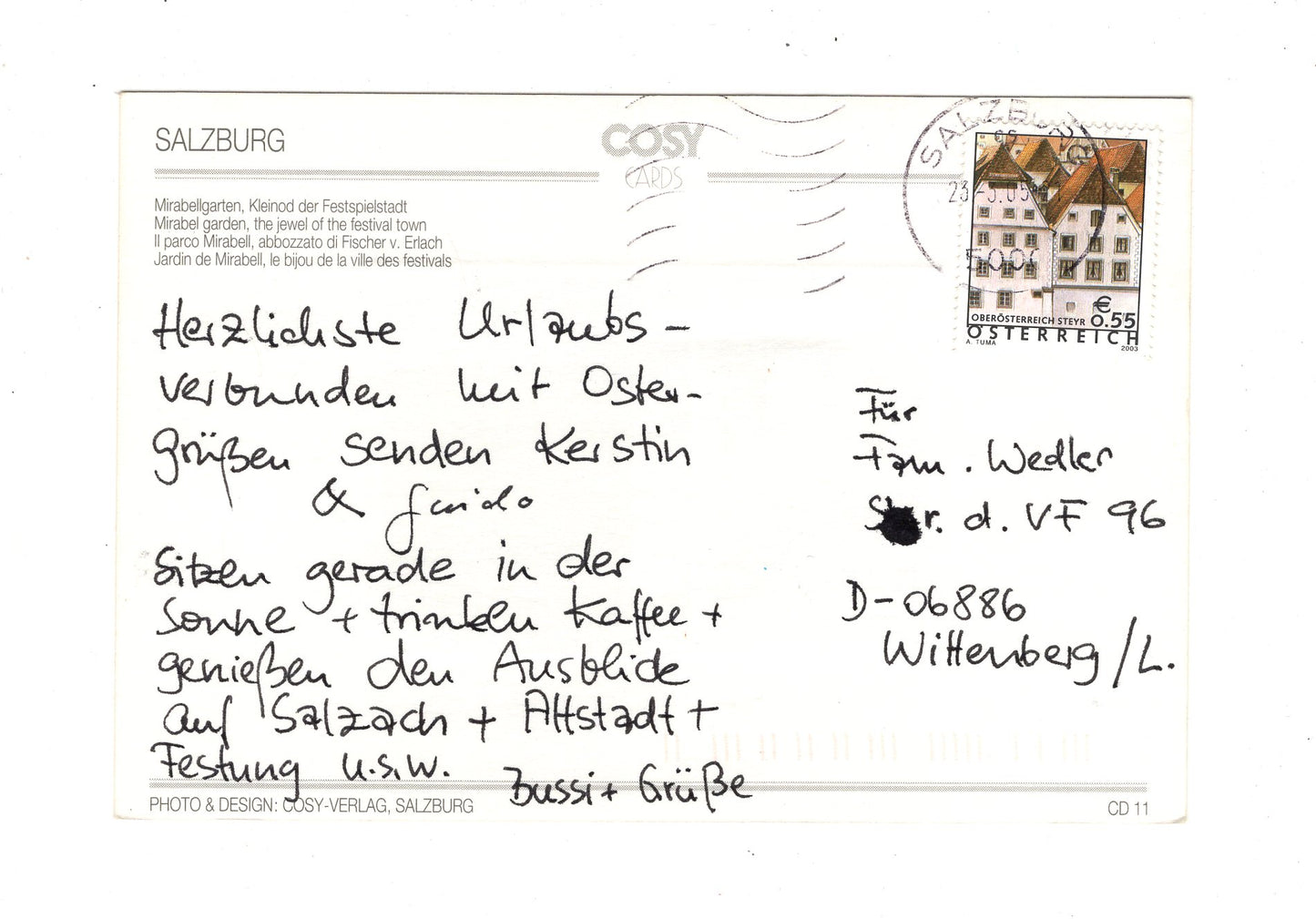 Ansichtskarte Salzburg / Mirabellengarten / Österreich