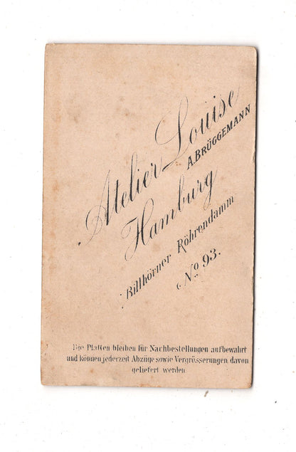 Fotografie Niedlicher kleiner Junge - Hamburg 1890er / CDV M1-16