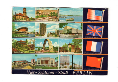 Ansichtskarte Vier-Sektoren-Stadt Berlin