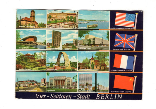Ansichtskarte Vier-Sektoren-Stadt Berlin