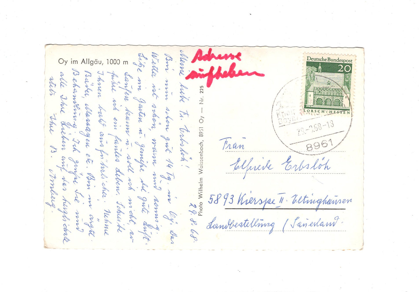 Ansichtskarte Oy / Allgäu / I1-61