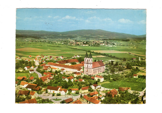 Ansichtskarte Niederalteich mit Benediktiner-Abtei