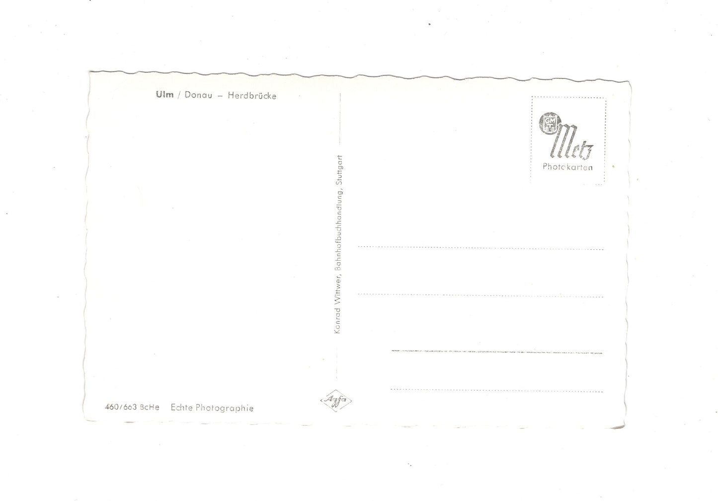 Ansichtskarte Ulm an der Donau / Herdbrücke