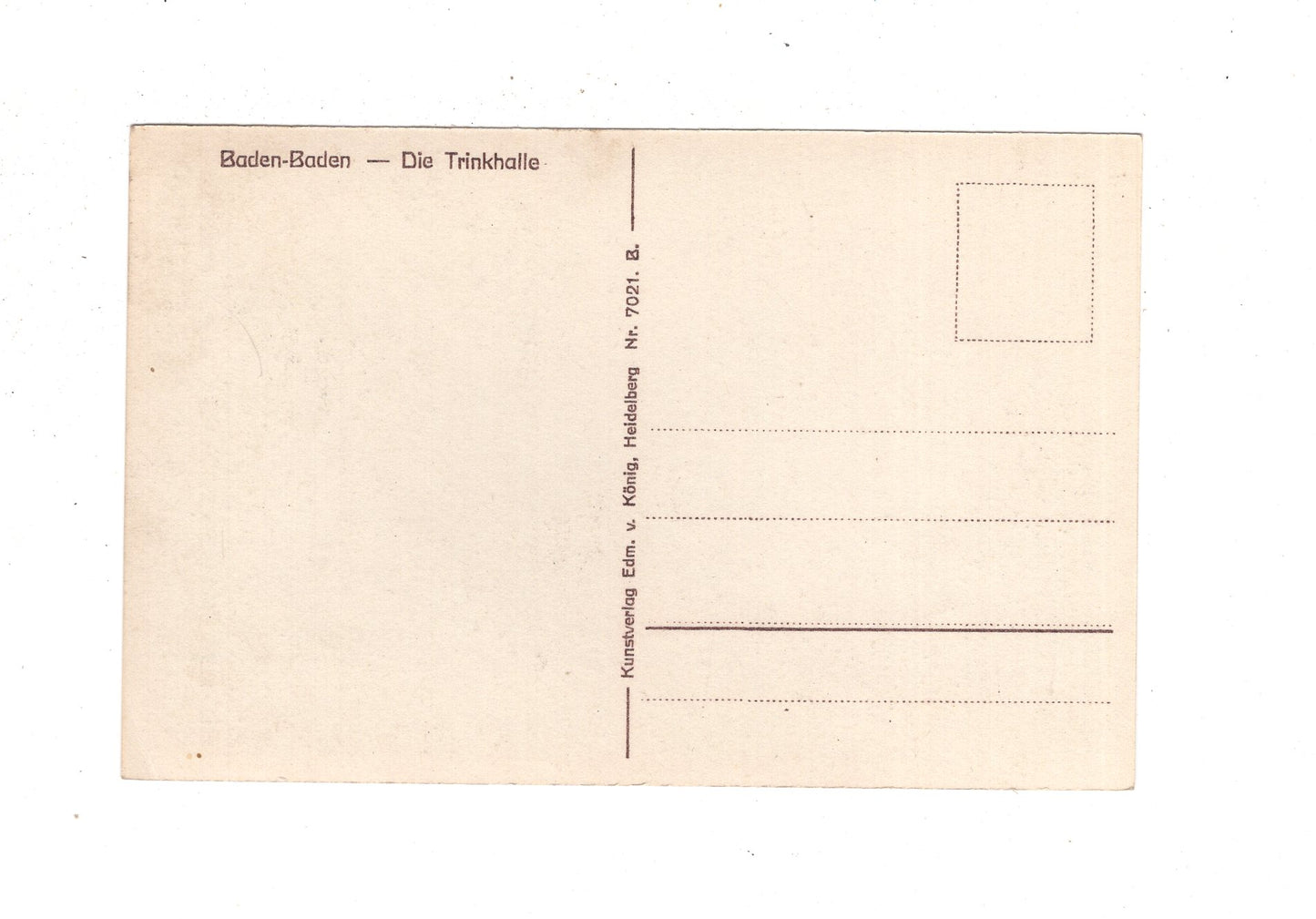 Ansichtskarte Baden-Baden / Trinkhalle / J1-57