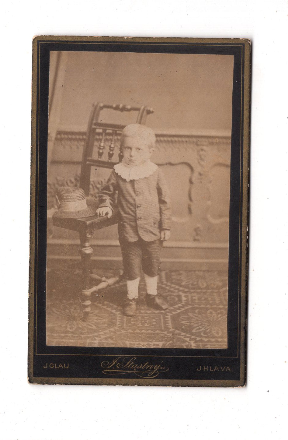 Fotografie Niedlicher kleiner Junge - Iglau Jhlava um 1880 / CDV M1-16