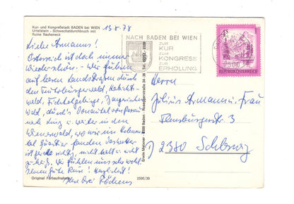 Ansichtskarte Baden bei Wien / Urtelstein - Schwechatdurchbruch +++ / Österreich