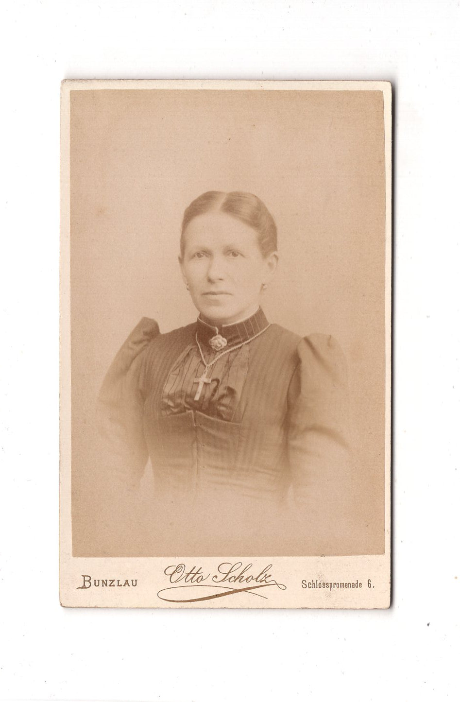 Fotografie Damenportrait - Bunzlau - Boleslawiec 1890er / CDV C1-13