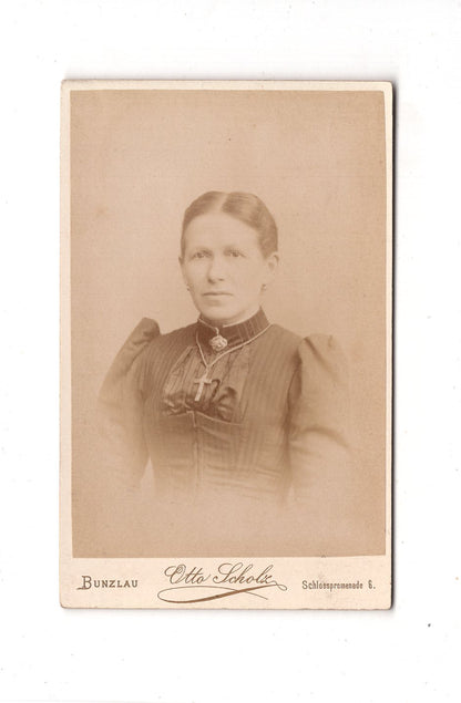 Fotografie Damenportrait - Bunzlau - Boleslawiec 1890er / CDV C1-13