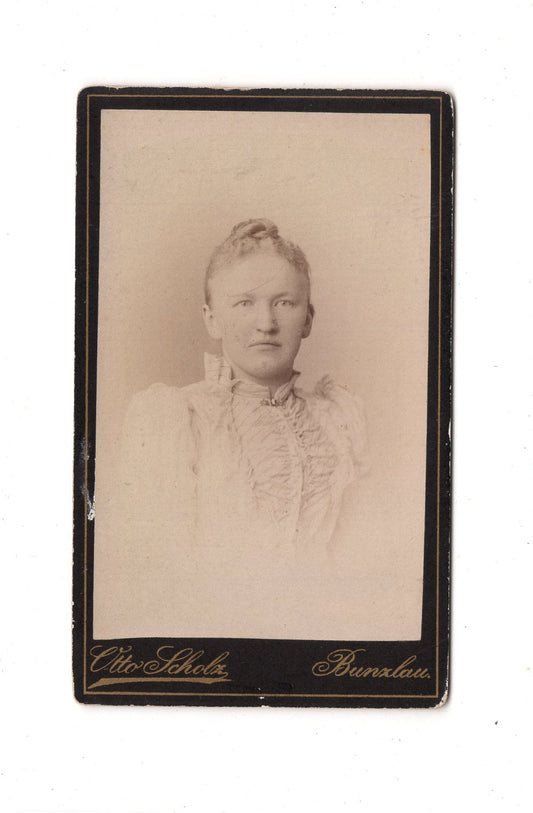Fotografie Damenportrait - Bunzlau - Boleslawiec 1880er / CDV C1-13