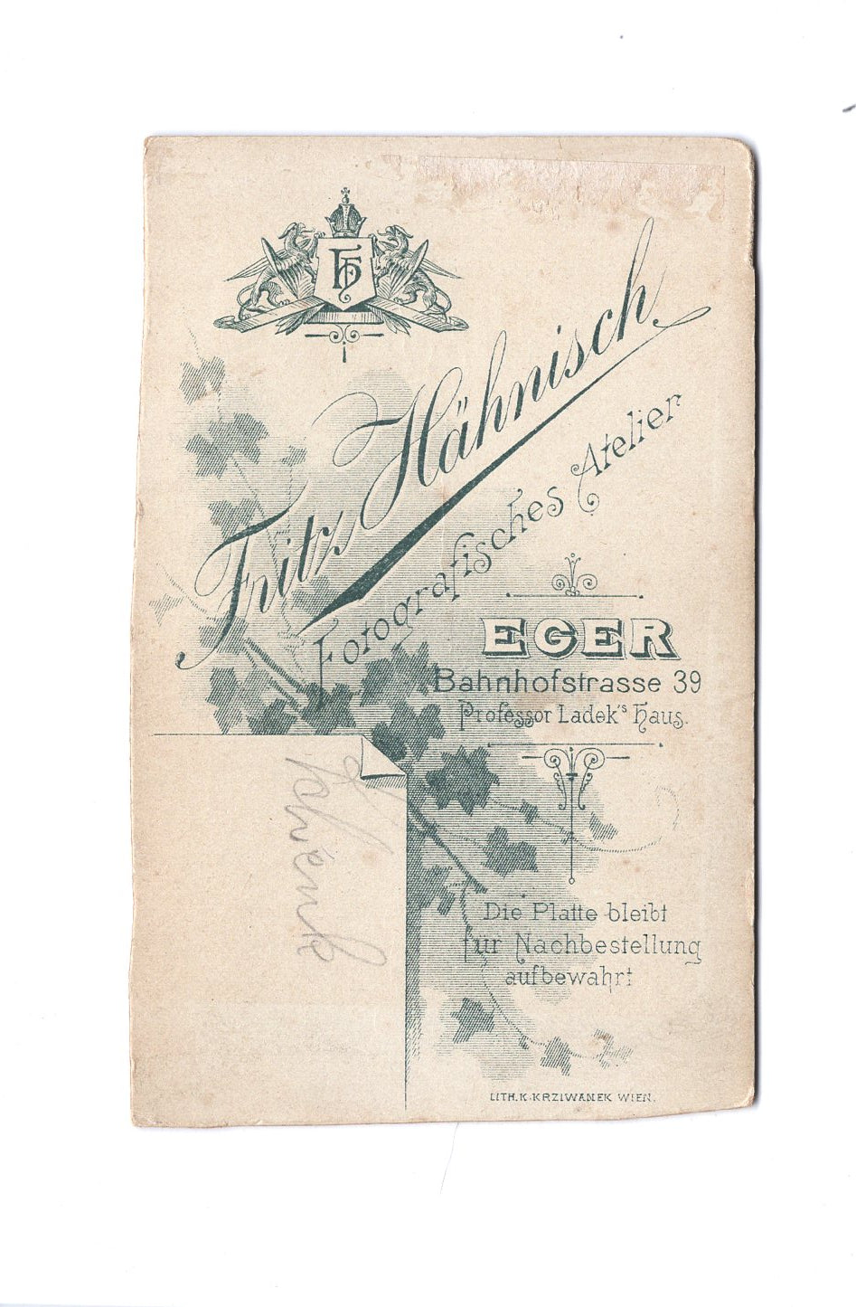 Fotografie Feiner Herr / Beamter ? - Eger um 1900