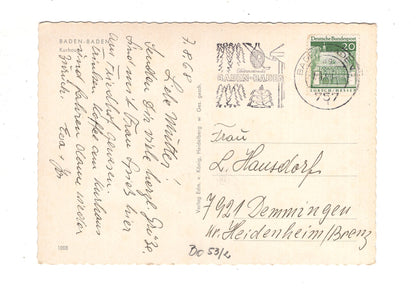 Ansichtskarte Baden-Baden / Kurhaus / J1-57