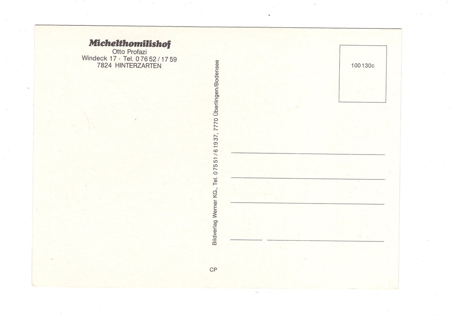 Ansichtskarte Michelthomilishof / Hinterzarten im Schwarzwald / G1-66