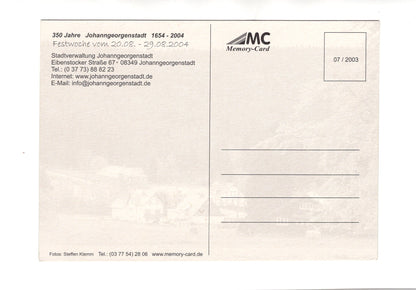 Ansichtskarte 350 Jahre Johanngeorgenstadt