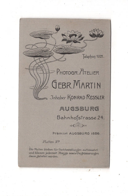 Fotografie Niedliches kleines Mädchen - Augsburg 1900er