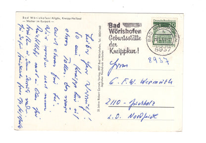 Ansichtskarte Bad Wörishofen im Allgäu / Weiher im Kurpark / M1-55