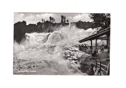 Ansichtskarte Rheinfall mit Fischnetz / Schweiz