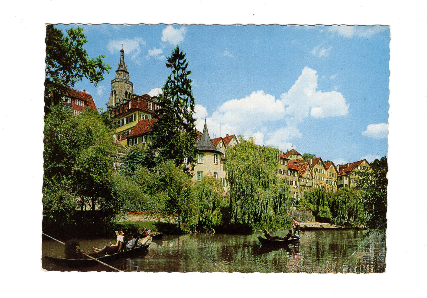 Ansichtskarte Tübingen am Neckar / Stiftskirche mit Hölderlinturm