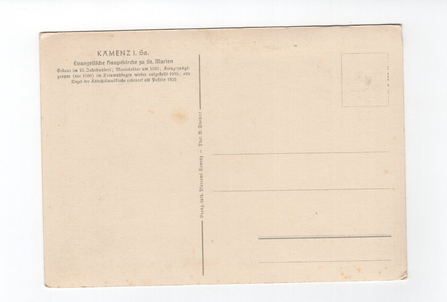 Ansichtskarte Kamenz in Sachsen / Ev. Hauptkirche zu St. Marien