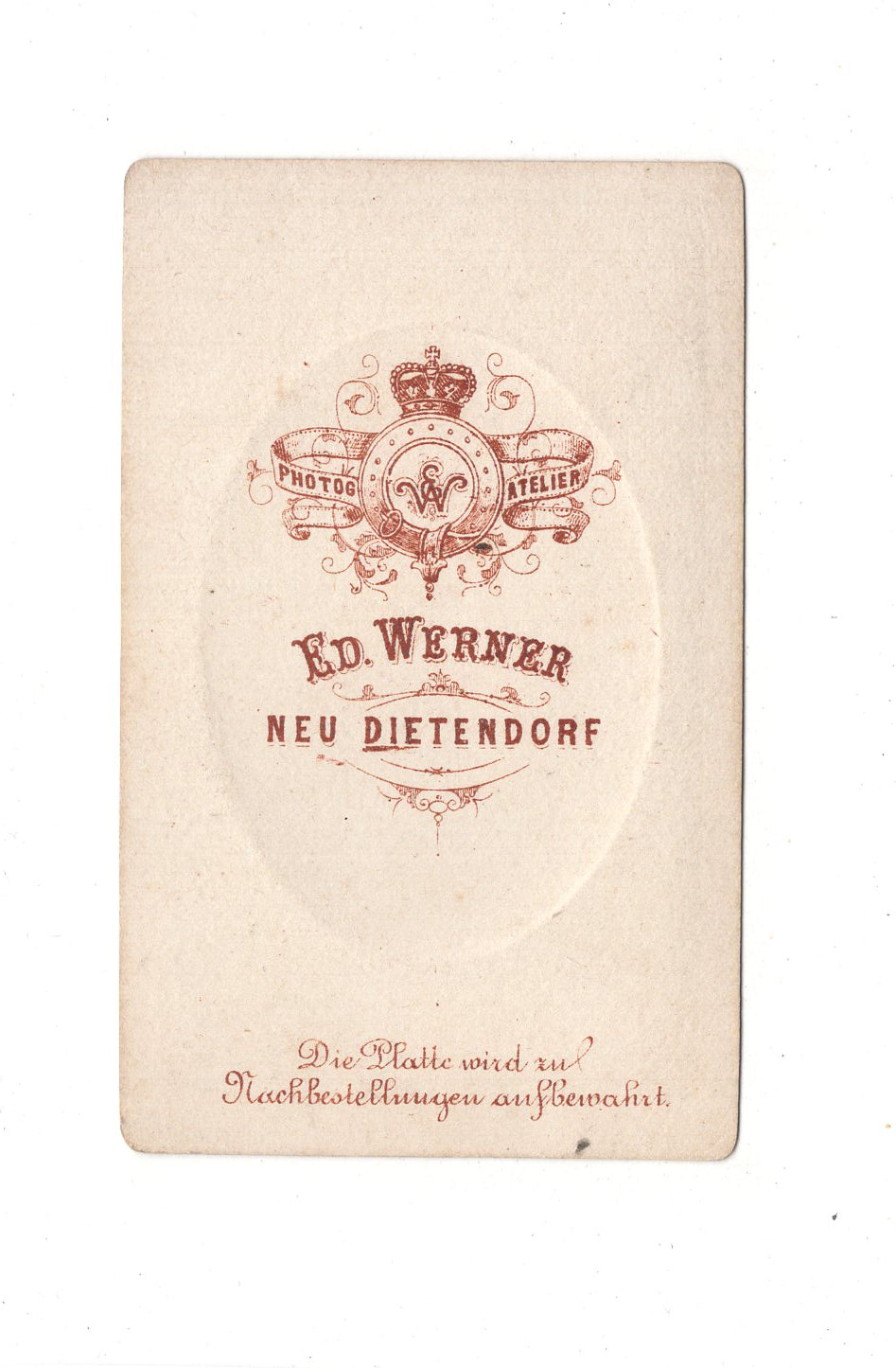Fotografie Damenportrait - Neudietendorf 1860er / CDV C1-13